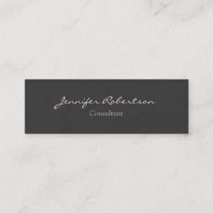 Modern Grey Misty Rose Plain Unique Slim Mini Business Card