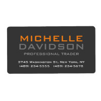 Modern Grey Orange Bold Text Minimalist Elegant
