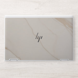 Modern Grey Orange Marble HP Laptop Skin