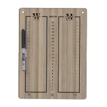 Modern Grey Pine Wood Grain Cornhole Scoreboard