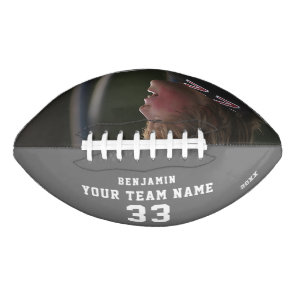 Modern Grey Player Name Number Team Photo Football