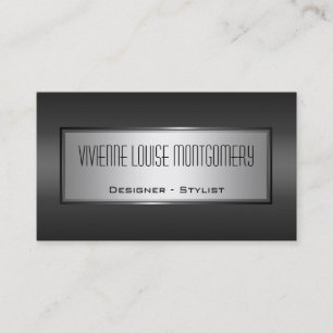 Modern Grey Professional Designer Business Card