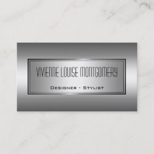 Modern Grey Professional Designer Business Card