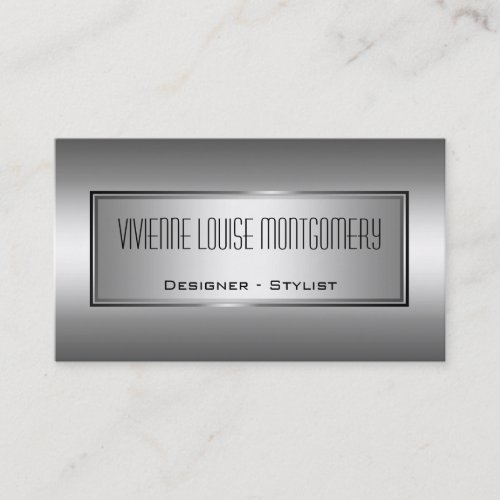 Modern Grey Professional Designer Business Card
