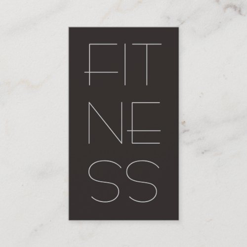 Modern Grey Professional Fitness Minimalist Business Card