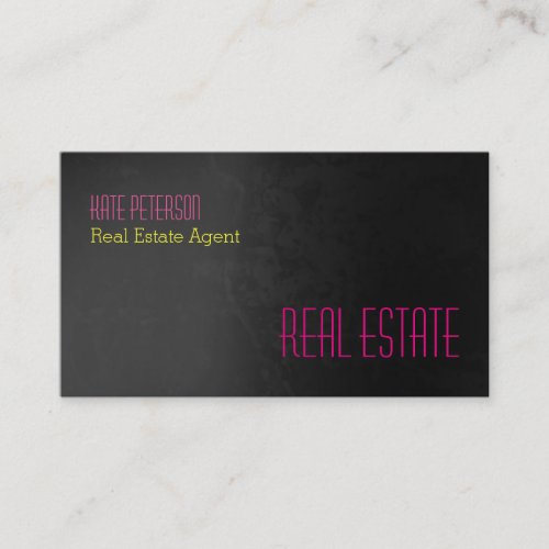 Modern Grey Real Estate Agent Professional Business Card