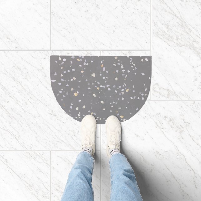 Modern Grey Terrazzo  Doormat (Indoor)