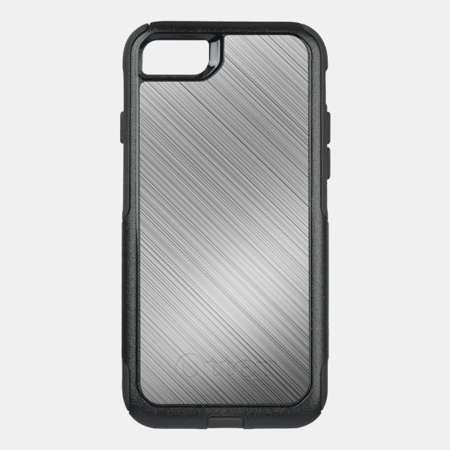 Modern Grey Texture Template Otterbox iPhone Case (Back)