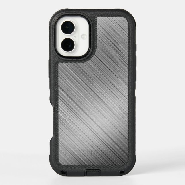Modern Grey Texture Template Otterbox iPhone Case (Back)
