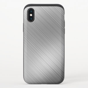 Modern Grey Texture Template iPhone XS Slider Case