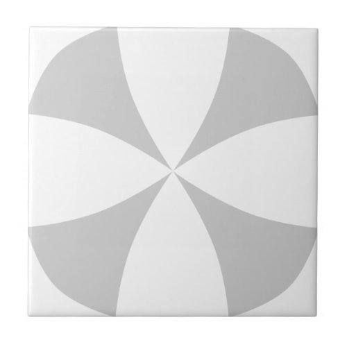 Modern Grey White Circle Star Seamless Pattern Ceramic Tile