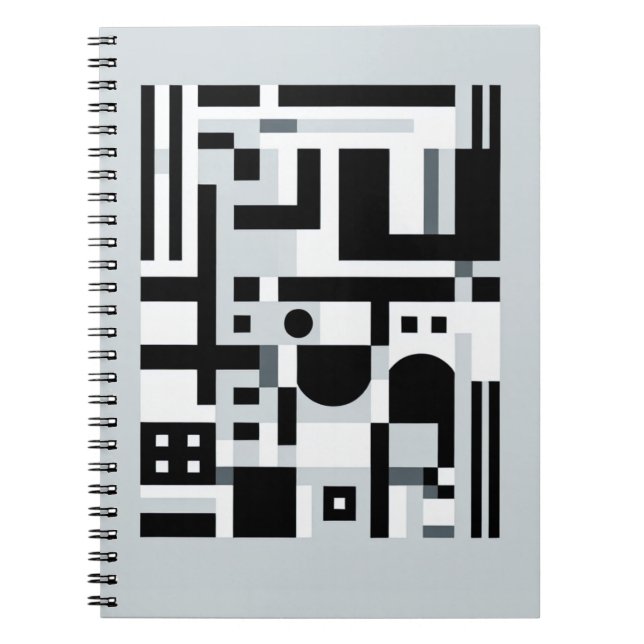 Modern Grid Abstract Notebook (Front)
