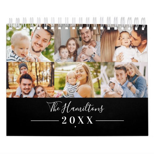 Modern Grid Collage Photo Family 2022 Calendar