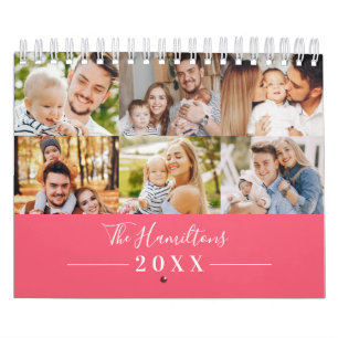 Modern Grid Collage Photo Family 2022 Calendar