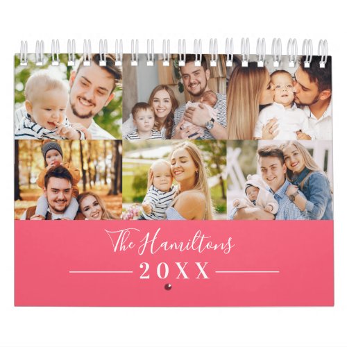 Modern Grid Collage Photo Family 2022 Calendar