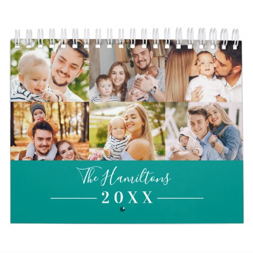 Modern Grid Collage Photo Family 2022 Calendar