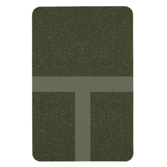 Modern Grid Moss Green Magnet – Customizable (Vertical)