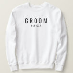 Modern Groom Est Engagement Fiance Wedding Gift Sweatshirt<br><div class="desc">Modern Groom Est Engagement Fiance Wedding Gift sweatshirt</div>
