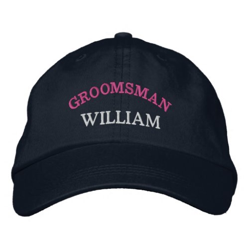 Modern Groomsman Bachelor Party Custom Embroidered Baseball Cap
