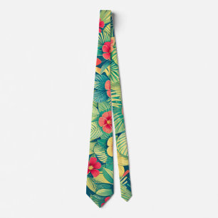 Modern Groomsmen Flower pattern Neck Tie