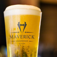Modern Groomsmen Gift Classic Elegant Wedding Beer Glass