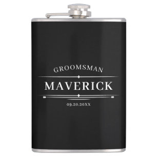 Modern Groomsmen Gift Classic Wedding Favor Custom Flask