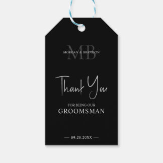 Modern Groomsmen Wedding Favor Thank You Gift Tags