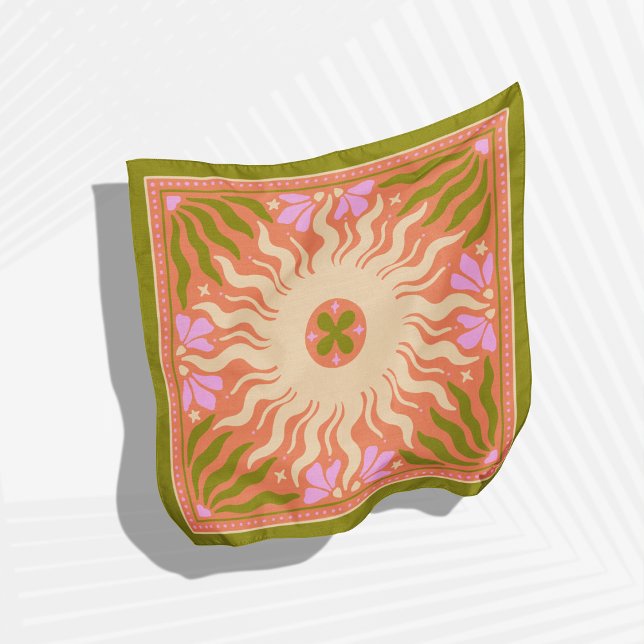 Modern Groovy Bossica Bandana Scarf Personalized (bandanas, handkerchief, vintage bandana, cool bandana, unique bandanas, gift for her)