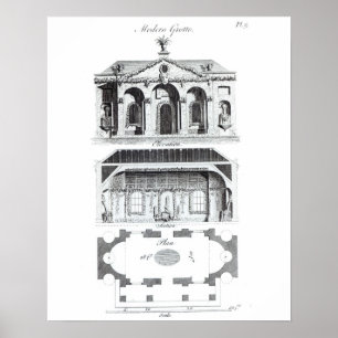 Modern Grotto, from 'Grotesque Architecture or Rur Poster