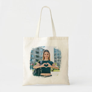 Modern Grunge Border Photo Tote Bag