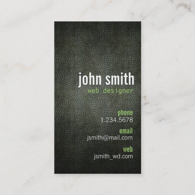 Modern Grunge Business Card (Front)
