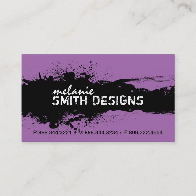Modern Grunge Business Card (Front)