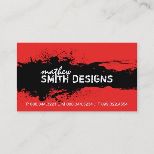 Customizable Modern Grunge Business Card