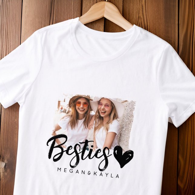 Modern Grunge Heart Best Friends BFF Photo Tri-Blend Shirt (Creator Uploaded)