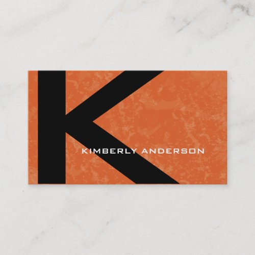 Modern Grunge Monogram Business Cards