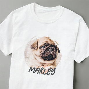 Modern Grunge Playful Simple Custom Pet Photo T-Shirt
