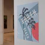 Modern Grunge South Beach California Travel Poster<br><div class="desc">This grunge design features a modern south beach,  California travel poster.</div>