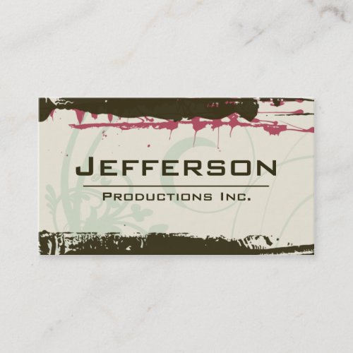 Modern Grunge Style Company Business Card