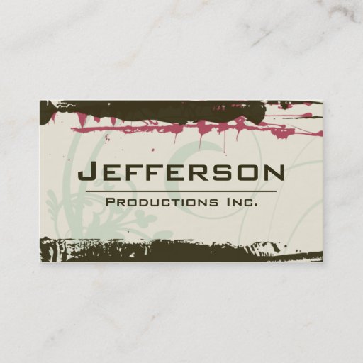 Customizable Modern Grunge Style Company Business Card