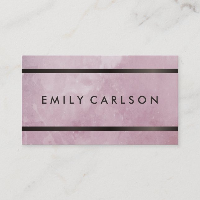 Modern Grunge with Brown Metallic Trim Business Card (Front)