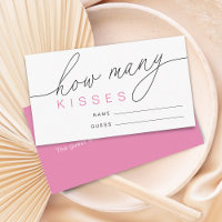 Modern Guess How Many Kisses Bridal Shower Game