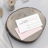 Modern Guess How Many Kisses Bridal Shower Game