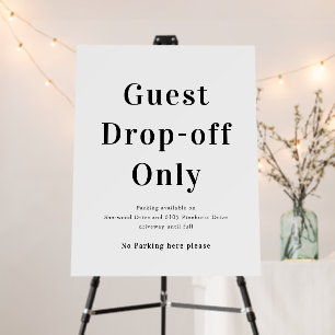 Modern Guest Drop Off Parking Sign