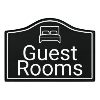 Modern Guest Rooms Vacation Rental Sign