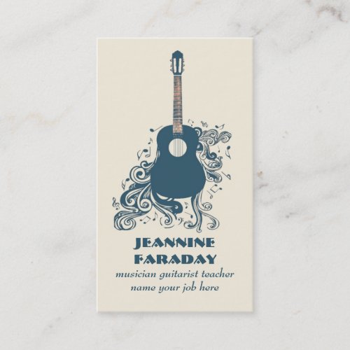 modern guitar music business card