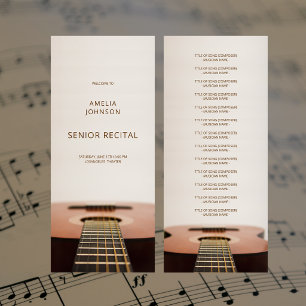 Modern Guitar Music Senior Recital Program List
