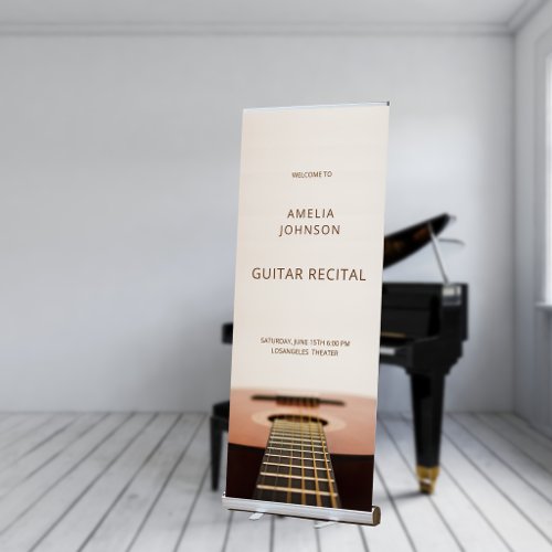 Modern Guitar Music Senior Recital Welcome Retractable Banner