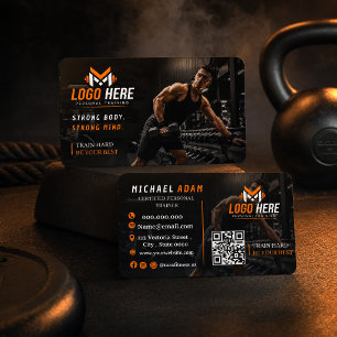 Modern Gym Fitness Personal Trainer  Business Card