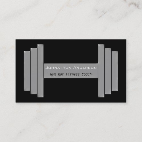 Modern Gym Rat Personal Fitness Coach Business Card Template