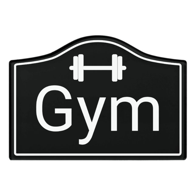 Modern Gym Vacation Rental Sign (Small Crest Front)